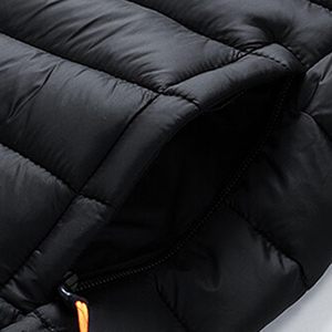 Veste matelassée réversible chaude à capuche, coupe ajustée, imperméable et coupe-vent, décontractée, unisexe, pour l'extérieur et le streetwear - Product Image 3