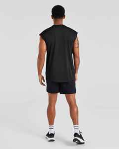 Men's Black Solid Quick Dry <b>Shorts</b> With Elastic Waist Pockets Mid Rise Casual <b>Woven</b> Sport <b>Shorts</b> Running <b>Shorts</b> - Product Image 3