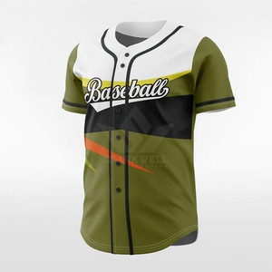 Maillot de baseball personnalisé pour homme, multicolore, sublimé, à manches courtes, boutonné sur le devant, en polyester anti-humidité, pour équipe adulte - Product Image 2