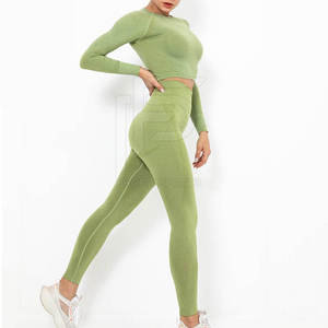 Collection Ensemble de yoga pour femmes grande taille XL, très tendance, style unique, respirant, motif uni, taille ajustée, best-seller - Product Image 2