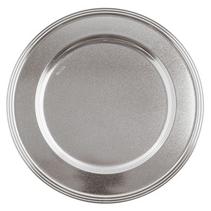 Modern style Round Stainless Steel Metal Charger Plate Silver Decorative <b>Table</b> Setting For Weddings Events & Formal <b>Dining</b> Use - Product Image 3
