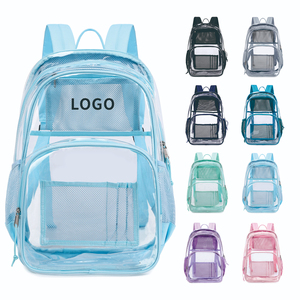 Sac à dos robuste en PVC transparent 0,5 mm, multi-poches, approuvé pour les stades, sac d'école avec bretelles rembourrées, vente en gros OEM - Product Image 1