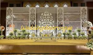 Decoración Premium para Escenarios de Boda, Fondo de Mandap, Panel Floral, Decoración para Salones de Eventos y Fiestas, Proveedor Indio - Product Image 2