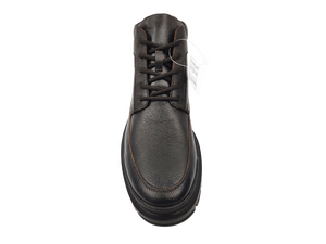 Botas Chukka de Tobillo para Hombre, de Cuero Genuino Negro, con Cordones, Punta Redonda, Suela de Goma Antideslizante, Entresuela de EVA, para Todas las Temporadas - Product Image 5