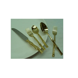 Luxury Floral Handle 5-Piece Stainless Steel Cutlery Set Knife Fork & Spoon Flatware <b>Ornate</b> Gold <b>Silver</b> Design Dishwasher Safe - Product Image 3