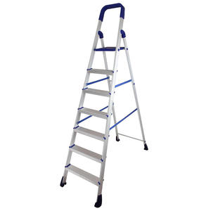 Échelle à marches en aluminium robuste avec plateforme antidérapante pour travaux intérieurs et extérieurs - Product Image 6