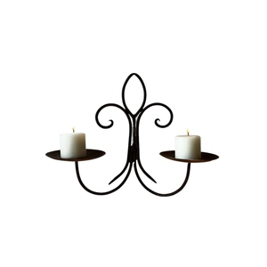 Support de bougie pilier personnalisé, forgé à la main, en fer avec finition thermolaquée pour la décoration intérieure, pièce maîtresse pour l'intérieur. - Product Image 2