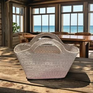 Vietnam Seagrass Panier Naturel Durable Tissé À La Main Conception Pour Le Stockage Et La Décoration OEM Emballage En Vrac Prêt À L'exportation - Product Image 1