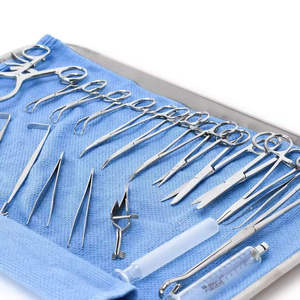 ชุดเครื่องมือผ่าตัดคุณภาพสูง ใช้ซ้ำได้ 18 ชิ้น ผลิตจากเหล็กกล้าไร้สนิมเยอรมัน  แบบใช้มือ ได้รับมาตรฐาน CE Class I ISO13485 DC-S-9 โดย Dentavex - Product Image 4