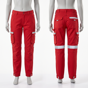 Men and Womens Industrial <b>Work</b> <b>Pant</b> GSM Poly Cotton Twill grey Reflective Utility <b>Cargo</b> <b>Pant</b> Reinforced Knee Custom Logo Print - Product Image 4