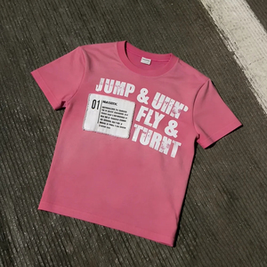 Camiseta de Manga Corta Rosa para Hombre con Estampado de Letras, Cuello Redondo, Estilo Urbano, Corte Regular, Algodón Jersey Transpirable - Product Image 4
