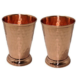 Gobelet en cuivre pur en gros, 100 % artisanal, verre à eau en cuivre, écologique, tasse de santé ayurvédique avec logo personnalisé - Product Image 2