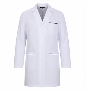 Blouse de laboratoire blanche professionnelle pour médecins, unisexe, respirante, en coton et polyester, vêtements de travail hospitaliers, uniforme médical à manches longues - Product Image 1