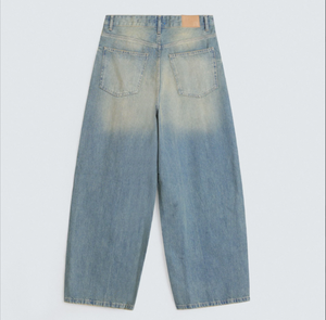 Men's Women's Light Multiple Color Loose Fit <b>Denim</b> Jeans Casual Washed Wide Leg Style Summer Wear <b>Denim</b> <b>Jacket</b> Pant Baggy Styles - Product Image 4