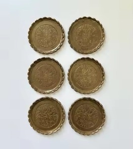 Elegant Metal <b>Coaster</b> Set Decorative <b>Drink</b> <b>Coasters</b> for Living Room Kitchen and Dining Decor - Product Image 4