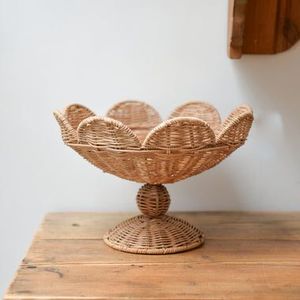 Natural Handwoven Rattan <b>Basket</b> With Lid <b>Wicker</b> <b>Storage</b> Organizer Home Kitchen Decorative <b>Basket</b> Wholesale - Product Image 5