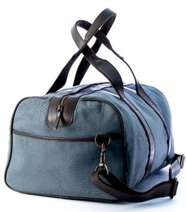 Bolsa de Viaje de Lona y Cuero Genuino de Gran Capacidad, a la Moda y de Lujo 2026, Organizador de Viaje con Cierre y Forro de Poliéster - Product Image 3