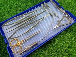 Kit de Cirugía Plástica Maxilofacial Básico de Azicon, Juego de Micro Pinzas, Tijeras y Porta Agujas de Acero Inoxidable - Product Image 2