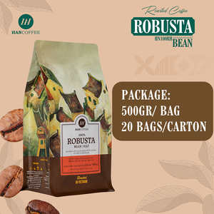Café HANCOFFEE 100% Robusta en Grano Tostado, Calidad Estándar Vietnamita, OEM/ODM, Empacado en Bolsa de 250g, 500g, 1kg, 20kg - Product Image 4