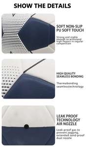 ลูกฟุตบอลลายเพชร สไตล์คลาสสิก ทนทาน เหมาะสำหรับกีฬา - Product Image 4