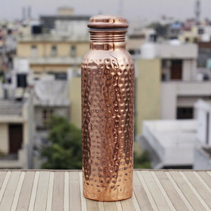 Juego de Botellas de Agua Reutilizables Modernas de Cobre Martillado SOFIYA CRAFT con Tapas, Portátiles para el Hogar - Product Image 6