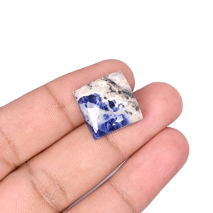 Pierre précieuse naturelle en jaspe Tiffany, 20 carats et forme carrée de 16 mm, non montée - Product Image 2