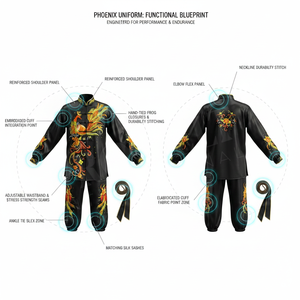 Uniforme d'arts martiaux personnalisé avec logo brodé, design unique, uniforme de kung-fu, tai-chi, uniforme de karaté personnalisé pour l'entraînement - Product Image 2