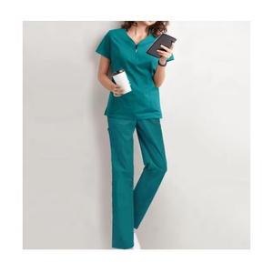 Unisex Soft Woven Rayon <b>Scrubs</b> Hospital-Grade Breathable for <b>Scrubs</b> Set Elasticity Custom Logo <b>Plus</b> <b>Size</b> Workwear Doctors - Product Image 4