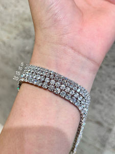 <b>Silver</b> Moissanite <b>Bracelet</b> Women Classic Tennis Style <b>Adjustable</b> Sparkling Everyday Fine Jewelry Gift - Product Image 4