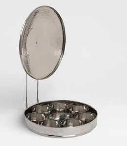 Plat de service en acier inoxydable avec couvercle suspendu, chauffe-plat rond à combustible pour buffet, idéal pour banquets, mariages et services de traiteur - Product Image 2