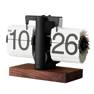 Handcrafted Poplar Wood <b>Retro</b> <b>Flip</b> Desk <b>Clock</b> - Wholesale from India - Product Image 1