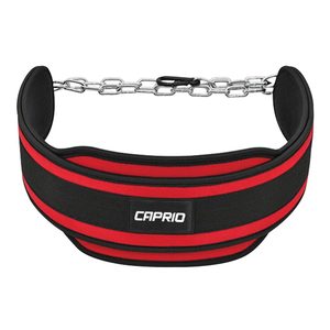 Neoprene Weightlifting <b>Belt</b> with Steel <b>Chain</b> Adjustable Waist Support Buckle Dip <b>Belt</b> for Gym Training - Product Image 2