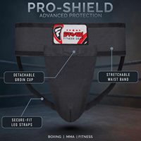 Protège-entrejambe de boxe en polyuréthane Farabi Sports avec étiquette personnalisée, support MMA, équipement d'entraînement d'arts martiaux, vente en gros