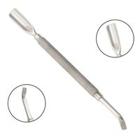 Pousse-cuticules professionnel en acier inoxydable à double tête, lime à ongles, outil de manucure et pédicure, écologique, réutilisable, couleur personnalisable