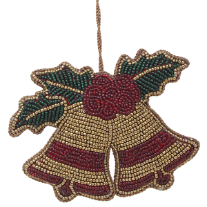 Ornement d'oiseau perlé, décoration en tissu vintage, accessoire suspendu tendance - Product Image 6