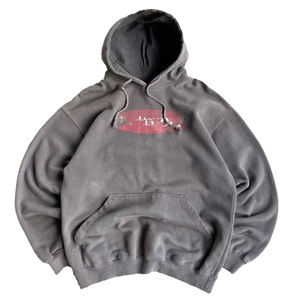 Sudadera con capucha impermeable de estilo urbano con lavado ácido, forro sólido, efecto vintage desgastado por el sol, bolsillos y estilo pullover para invierno - Product Image 1