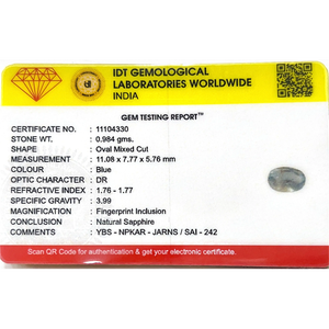 Natural 4.92 Carat Royal Blue Sapphire Loose Gemstone Lab Created 6mm Height for Fine Jewelry - Product Image 4