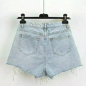 Shorts de Verano para Mujer, Talla Grande, Cintura Baja, Casuales, Desgastados, con Agujeros, Mini Jeans, Pantalones Cortos de Mezclilla, Servicio OEM - Product Image 2