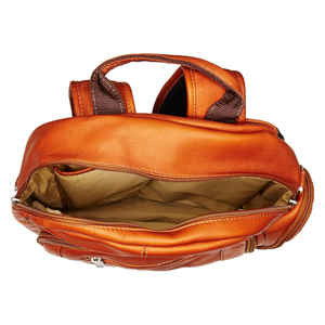 Fashion Leather Men's Backpack with Cowhide Leather Handbag with Large Capacity Computer Bag Unisex Travel Backpack - Product Image 5