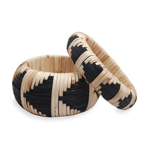 Offre promotionnelle : Bracelet jonc en rotin naturel tressé, bijoux pour femmes - Product Image 5