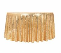 Housse de table ronde scintillante de haute qualité pour la décoration de mariage et de banquet au meilleur prix auprès du fournisseur