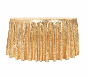 Housse de table ronde scintillante de haute qualité pour la décoration de mariage et de banquet au meilleur prix auprès du fournisseur - Product Image 4