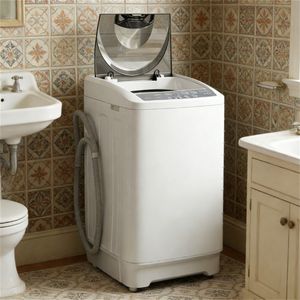 Mini Lavatrice Portatile Compatta Completamente Automatica Bianca - Product Image 1