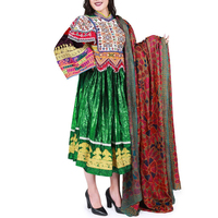 Robe traditionnelle afghane Kuchi en mousseline de soie, longue, faite à la main, respirante, vintage, ethnique, broderie tribale, patchwork, ourlet évasé