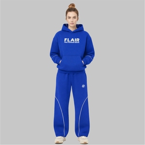 ชุดวอร์มโอเวอร์ไซส์สีพื้นสำหรับผู้ชาย – ชุดเสื้อฮู้ดและกางเกงจ็อกเกอร์ผ้าฟลีซเทคโนโลยีมินิมอล - Product Image 5