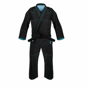 Kimono de BJJ en polyester tissé perlé 550 GSM avec logo personnalisé brodé, durable, flexible, confortable, vêtements d'arts martiaux OEM ODM - Product Image 1