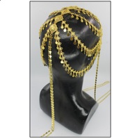 Ornements de Cheveux Brillants à Longs Pompons pour Chaîne de Tête de Dubaï, Coiffe de Mariée Bohème, Accessoires de Cheveux, Chapeau, Fleur Latérale de Mariée