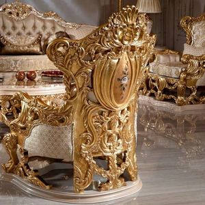 Juego de Sofás de Madera de Caoba Tallada en Oro Champán, Estilo Plaza Luxury Royal, Transicional, Ecológico, Esponja Duradera, Muebles para Sala de Estar - Product Image 3