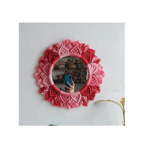 Makeup Mirror Standing Aesthetic Rectangular Nordic Big <b>Macrame</b> Full Length Mirror Bedroom Wall Mirror For Living Room - Product Image 3