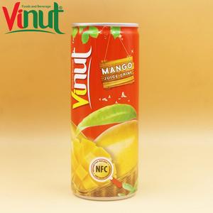 Jugo de Mango Sabor Original en Lata de 250 ml, Fabricante de Bebidas de Frutas Tropicales con Etiqueta Privada OEM ODM - Product Image 1